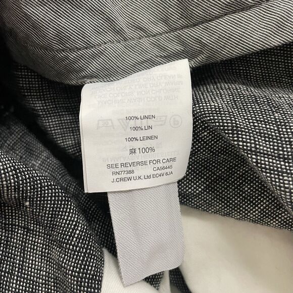 J. Crew Men's W35 Gray 100% Linen Flat Front 10.5" Inseam Bermuda Shorts - Picture 6 of 8